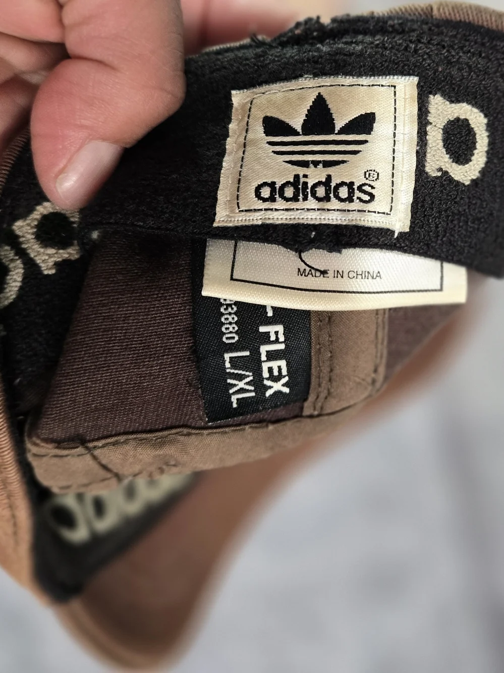 vintage Y2K-era Adidas Originals Cadet Hat in a washed brown cotton twill